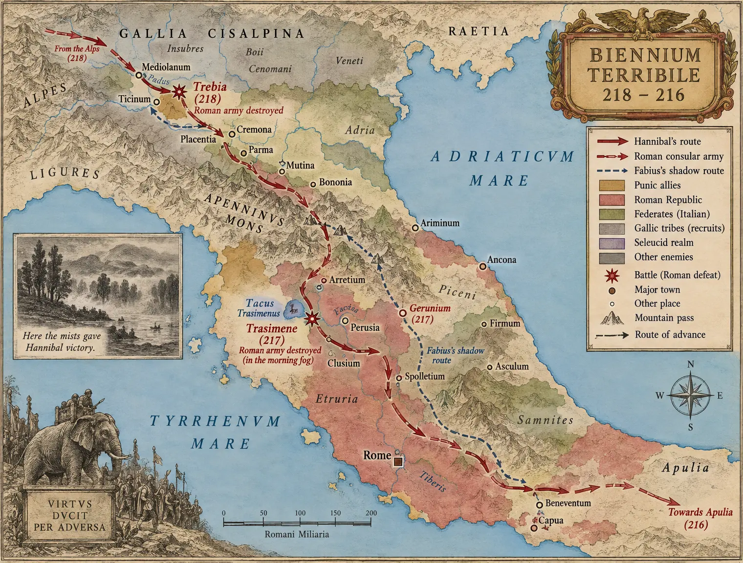 THE WAR-COUNTRY 218–216