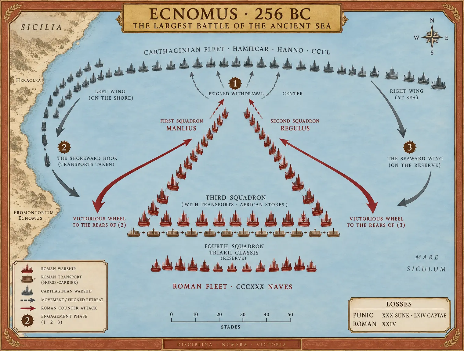 ECNOMUS, 256 BC