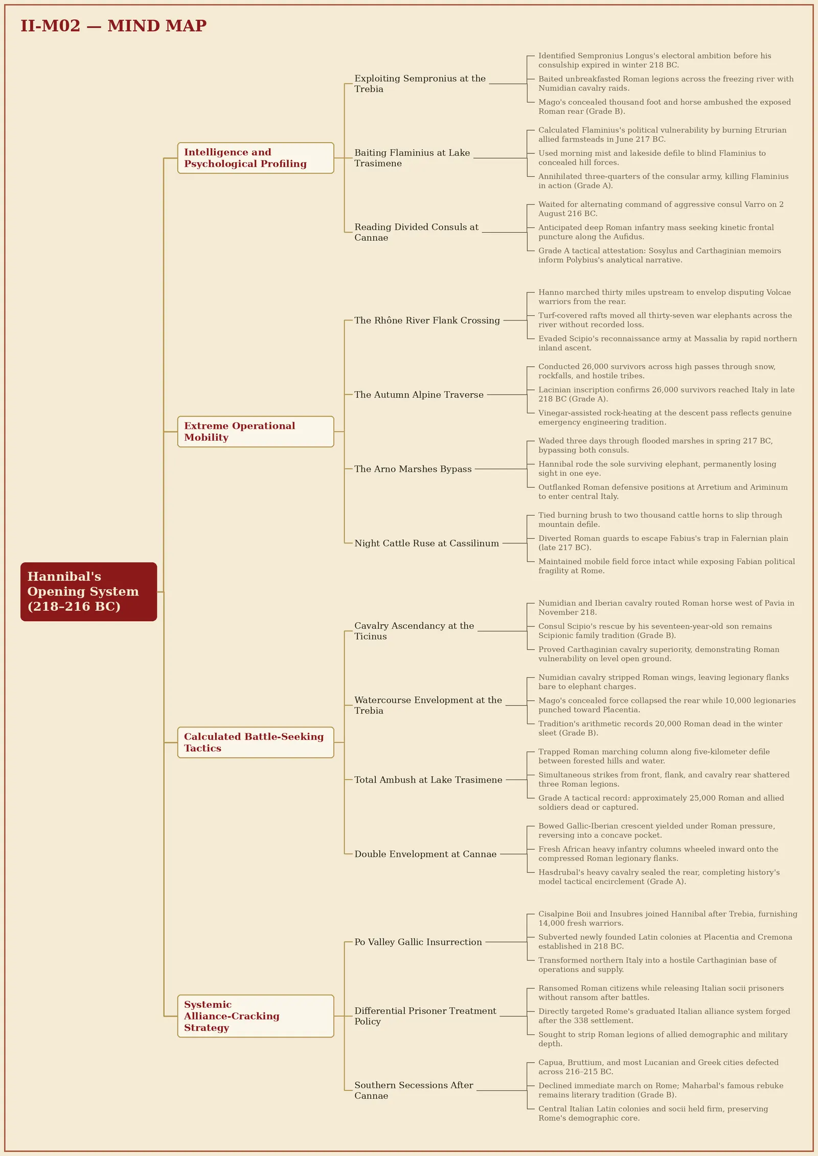Hannibal's Opening System (218–216 BC)