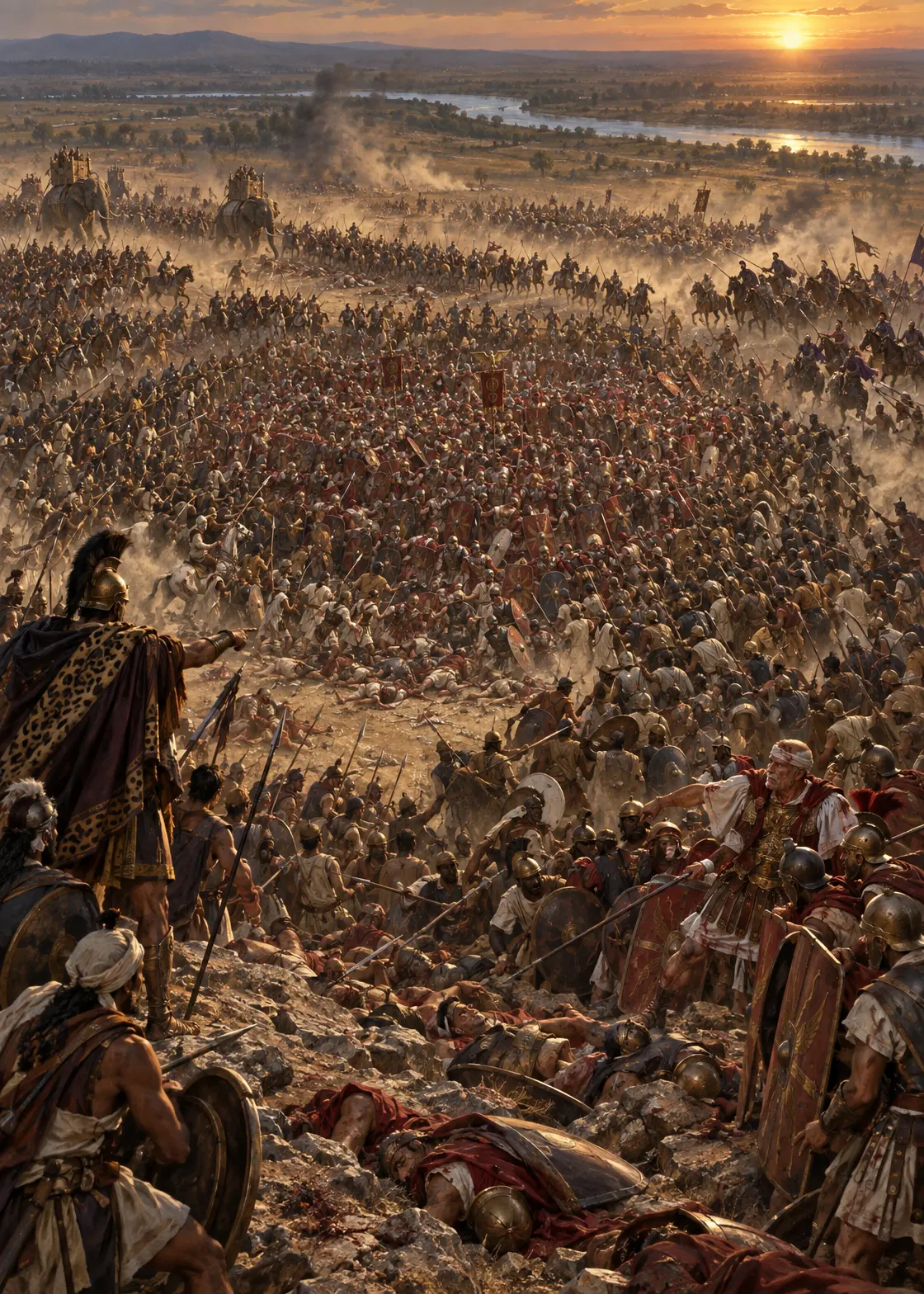 The encirclement at Cannae — late afternoon, 2 August 216 BC