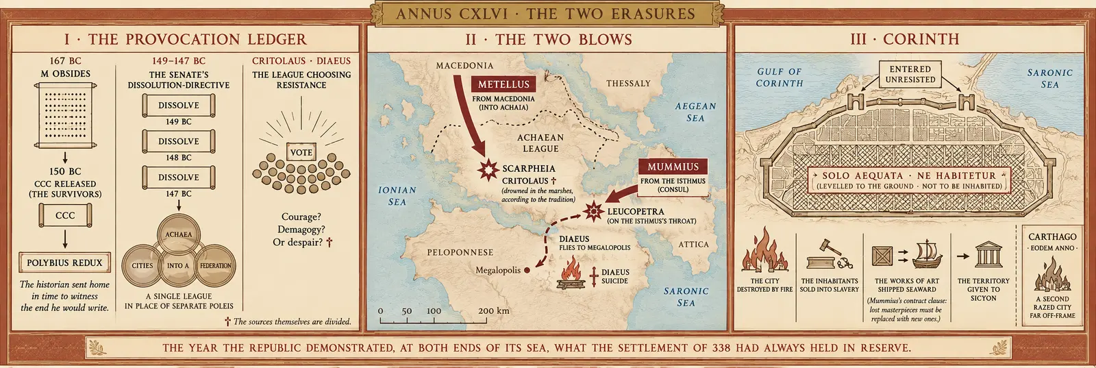 THE ACHAEAN WAR AND THE END OF GREECE, 146 BC
