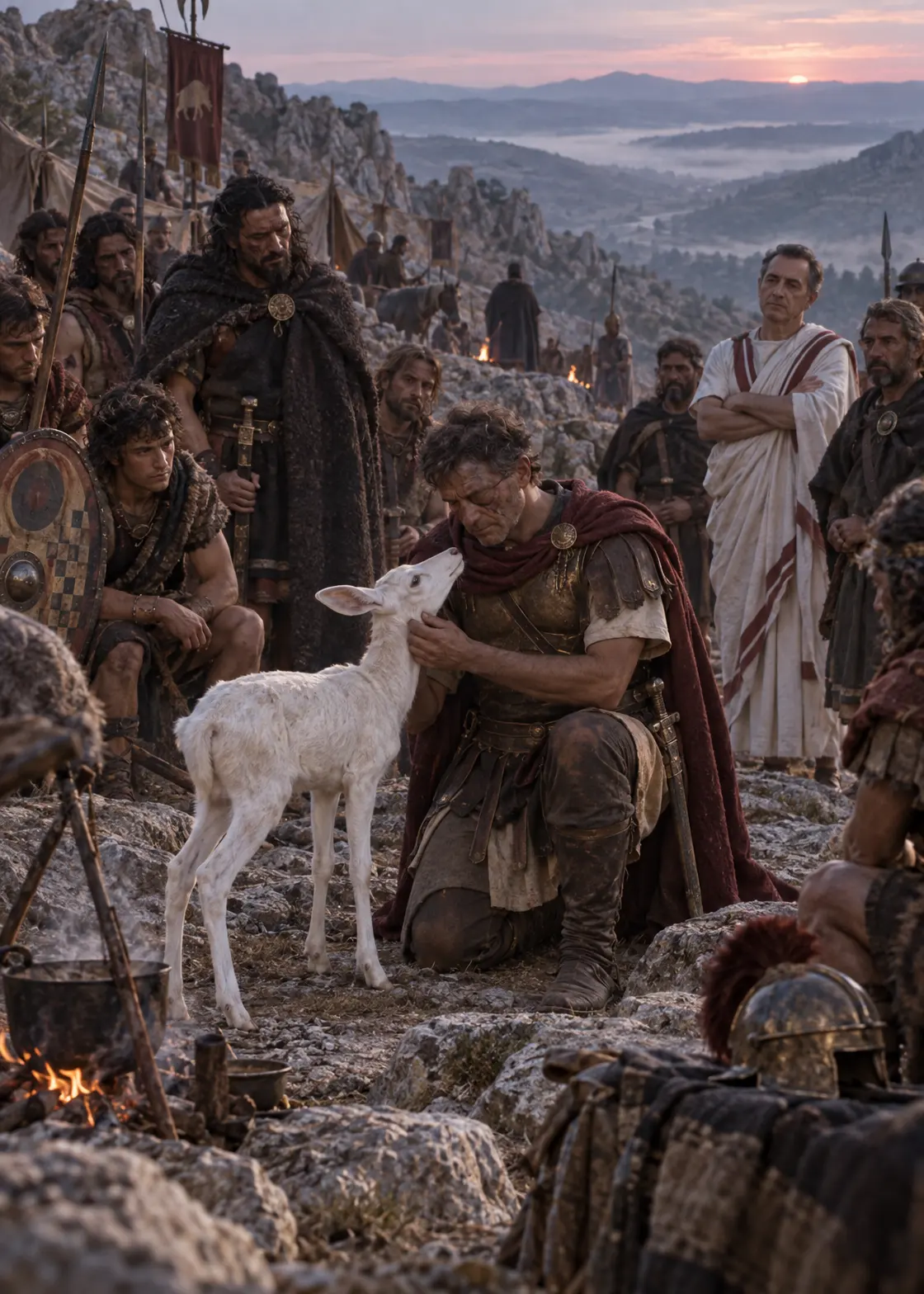 Sertorius and the white fawn, in the hills of Lusitania, c. 78 BC