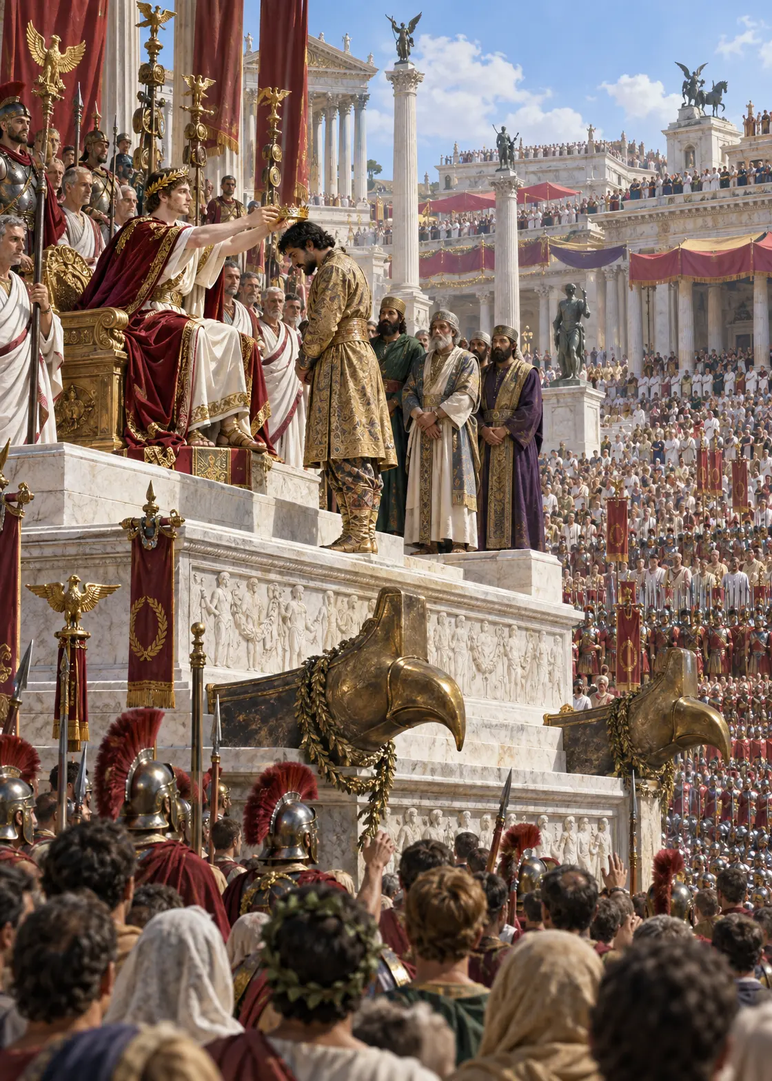 The coronation of Tiridates — Rome, the Forum, AD 66