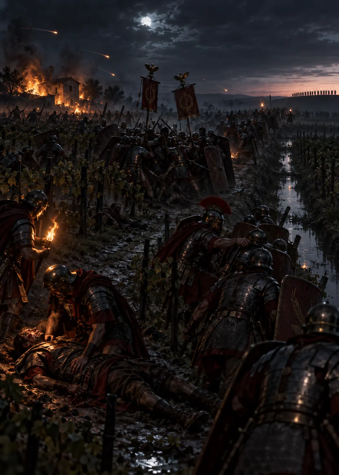 The second battle of Cremona — the night action of 24–25 October, AD 69