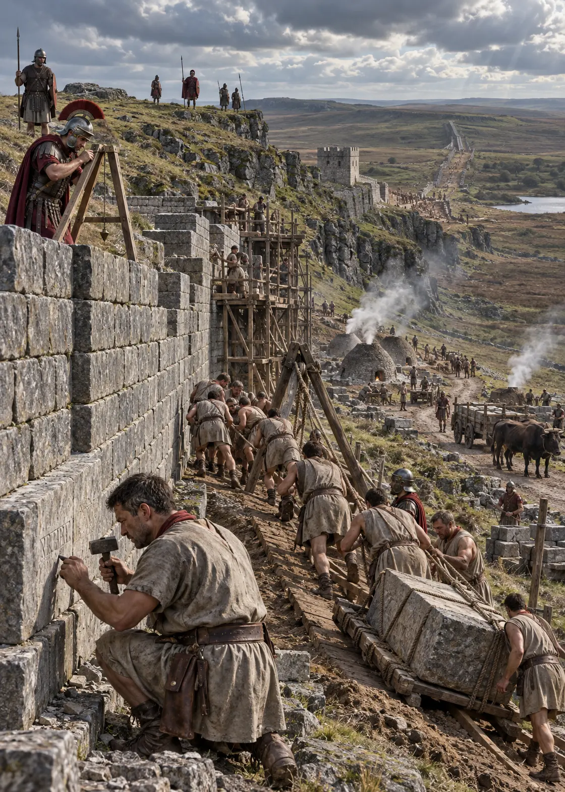 The Wall in building — Britain, c. 124