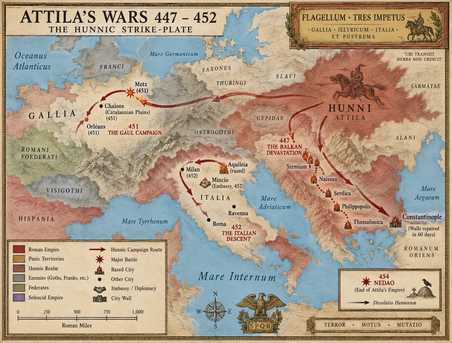 ATTILA'S WARS 447–452